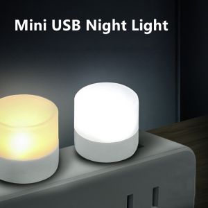 1/10Pcs USB LED Plug Lamp 1W Portable Warm Night Light Eye Protection USB Mini Book Light