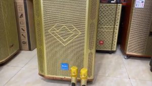 Loa di động karaoke hát cực hay loa karaoke hay giá rẻ. Âm thanh ấm không rè 2 mic kim loại chống hú. Hát đảm bảo hay. BH1 năm