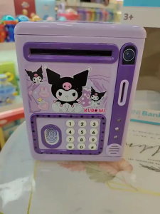 Coin Bank Savings Machine Fingerprint Lock Kids Money Management Educational Toy Gift