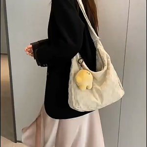 Women Shoulder Hobo Bag Underarm Large Capacity Korea Casual All Match Beg Wanita 女生单肩包