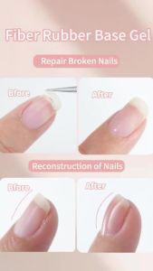BORN PRETTY | BORN PRETTY Fiber Rubber Base Gel Nail Polish 10ml Construction Gel Varnish Reinforce Thin Nails Semi Permanent Gel