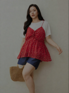 plusmall | Strawberry Snow Cotton Short Sleeve T-shirt Set