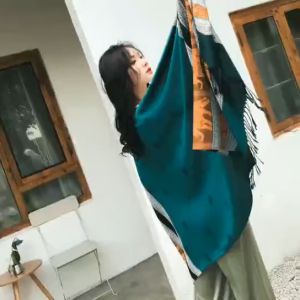 Asiaผ้าพันคอ ลายช้างไทย ผ้าคลุมไหล่ ผ้าพันคอหลายสี#เก็บปลายทางได้คะ#