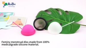 Feminy Women Menstrual Disc With Removal String Reusable Medical Grade Silicone High Cervix Period Disk-US FDA REGISTERED