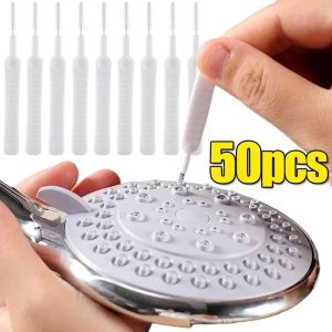 50Pcs Shower Head Cleaning Brush White Small Pore Clean Anti-clogging Nylon For Kitchen Toilet Phone Hole Window Cleaner