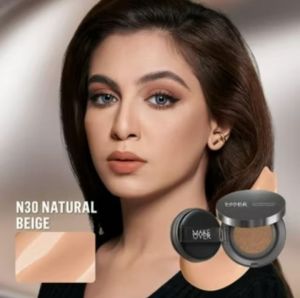 MAKE OVER Powerstay Demi-Matte Cover Cushion - Cushion Matte High Coverage Foundation Compact Ringan Oil Control Make Up Wajah Tahan Lama 24 Jam Non-Comedogenic BEST SELLER