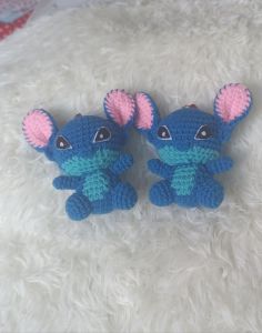 พวงกุญแจ ตุ๊กตาไหมพรม Stitch