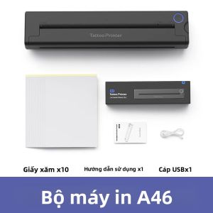 Máy In Nhiệt Không Dây Mini A4 In Hình Xăm Chuyển Tài Liệu Tương Thích Với Điện Thoại & Máy Tính Máy In Mini Đa Chức Năng Dùng Cho Thương Mại