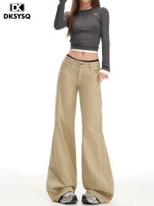 Low Waist Bell Bottom Denim Jeans Womens American Khaki Style Slimming Non-Matching Leggings Fashionable Autumn New Arrival