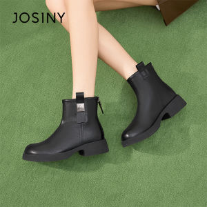 Josiny | Retro British Style Thick Sole Ankle Boots