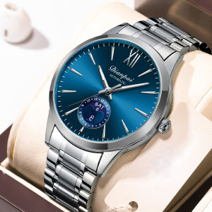 Đồng Hồ Cơ Tự Động Hoàn Toàn Dành Cho Nam Dianpai Thép Không Gỉ Pha Mặt Trăng Dạ Quang Chống Nước Kinh Doanh Hợp Thời Trang Nổi Tiếng Phát Sáng Ban Đêm