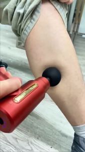 Lucky House Massage Gun High Frequency Vibration Fascial Gun Muscle Relaxation Massager 6 Adjustable Speed 4 Heads