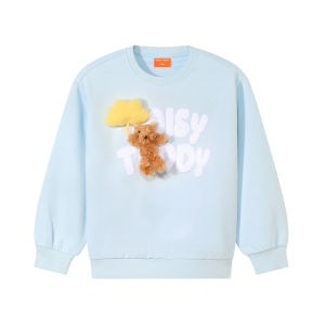 Cute Cloud-shaped Bear Spring New Casual Long Sleeve Round Neck Comfortable Hoodie
