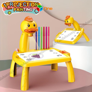 Mainan Meja belajar gambar anak proyektor edukasi projector duck