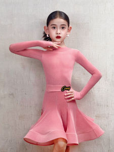 conny | Childrens Competition Standard Latin Dance Dress High Neck Long Sleeve