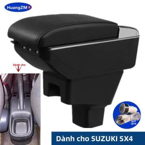 SUZUKI SX4 Tay Hộp Lưu Trữ Trung Tâm Có Cổng USB Cốc Da/Nội Thất Bằng Nhựa ABS Trang Bị Thêm Phụ Kiện Xe Hơi Cho Các Mẫu 2007-2020