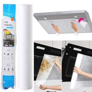 5/10M Disposable Hood Oil Filter Paper Non-woven Cooker Hood Extractor Fan Filter Kitchen Hood Grease Anti Oil Cotton