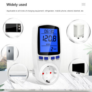 Digital Watt Power Meter Blue Backlight Wattmeter Energy Meter