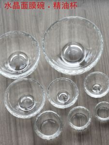Transparent Glass Bowl Essential Oil Crystal Mask Mixing Bowl Makeup Small Tea Cup for Beauty Salons Facial Treatment