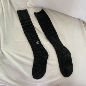 Ioulor Fall and Winter Wool Bunching Socks Soft Glutinous Solid Color Socks Female Thickened Heattech Calf Socks Double Needle Tube Socks