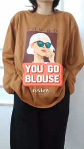 Baju Atasan Wanita Terbaru 2023 YOUGO BLOUSE KATUN COMBED 24S APL SABLON Kaos Lengan 7/8 Jumbo