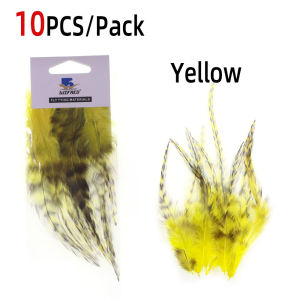 1pack ≥12cm Natural Grizzly Saddle Hackle Feather Fly Tying Rooster Hair Feather for Streamer Woolly Bugger Jig Nymph Trout Fly