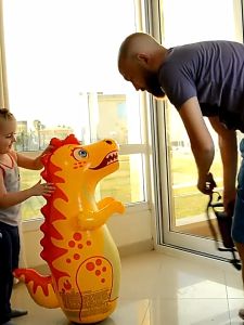 DINOTOYS MA47 Mainan Anak Boxing Tinju Lokal Gajah Singa Dinosaurus Jerapah uk 91x45cm