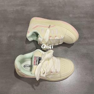 Womens Casual Bread Shoe Spring Autumn Versatile Unique Design Sporty Flat Heel round Toe Rubber Bottom Fashionable Wedding Shoe