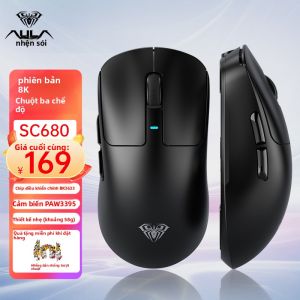 AULA-MOJING | Chuột Chơi Game Không Dây Bluetooth Đa Chế Độ Pin Dài Thiết Kế Nhẹ