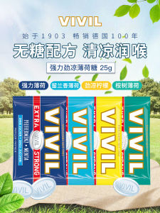 Vivil Mint Sugar-Free Lozenges Powerful Throat Soothing Vocal Cord Protection Freshens Breath Long-Lasting Cool Mint Flavor