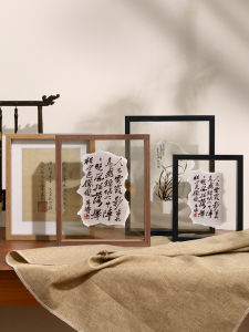 Modern Simplicity Double-Sided Transparent Picture Frame Calligraphy Art Glass Display Stand Home Decorations Unframed