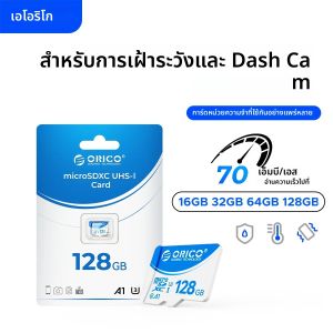 ORICO T3 128GB microSDXC UHS-I การ์ดหน่วยความจํา อ่าน 70MB/s เขียน 60MB/s การเข้ารหัส UHD 4K U3 Class10 V30 A1 Micro SD