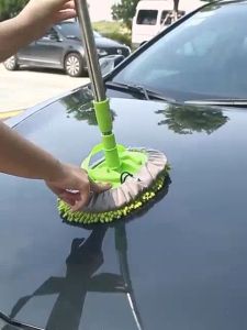 New Car Cleaning Brush Car Wash Brush Telescoping Long Handle Cleaning Mop Chenille Broom Auto AccessoriesCar Cleaning Brush 15° Elbow Adjustable Car Wash Brush Mop