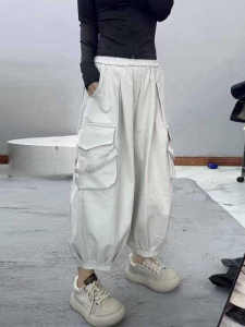 Quần Tây Công Sở Cạp Cao Rộng Rãi Thường Ngày Cho Nữ 2025 Xuân Thu Mới Cao Cấp Cảm Giác Quần Ống Rộng Phong Cách Harajuku