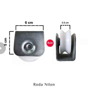 Roda Nilon 678cm || Doubel bearing || Siap dipakai