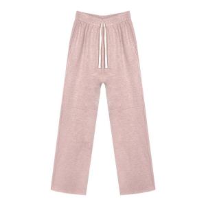 Quần Ống Rộng Lót Lông Cừu Dày Cho Nữ Mùa Đông Rộng Rãi Cạp Cao Quần Dài Ống Rộng Quần Dài Đa Năng Quần Dài Ấm Áp