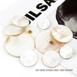 Nút Vỏ Sò Tự Nhiên Màu Trắng Tròn Nút Vỏ Sò Sông Cao Nút Áo Vest Nút Áo Khoác Nút Tay Áo Nút Quần Áo Phụ Kiện May Vá