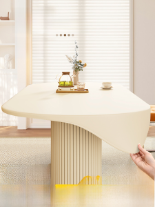 Premium Feel Small Sheepskin Tablecloth Full Wrap No Wash Waterproof Oil Resistant Heat Protection Dining Table Cloth Tea Table Cloth Artisanal Table Cover