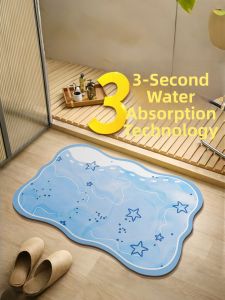 LUOYOUTE | Water Absorbent Quick-Drying Anti-Slip Diatomite Floor Mat