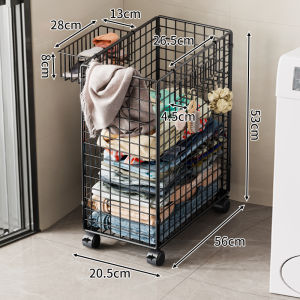 WUBUWEI | Foldable Wheeled Laundry Basket for Bathroom Home