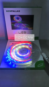 NEWPALLAS Lampu Led Strip Selang SMD 2835 220V 10Y 10Yard Warna Warni RGB Lampu Hias Indoor Outdoor
