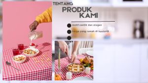 Taplak/Alas Meja Makan Ruang Tamu Persegi Panjang Motif Terbaru LP