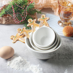 New Hand-Painted Ceramic Baking DIY Cake Special Use Gingerbread Man Measuring Spoon Household Kitchen Cooking Utensils