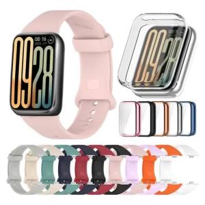 Silicone Strap+TPU HD Case for Xiaomi Mi Band 9 Pro Smart Watch Sport Strap Wristband for Mi Band 8 Pro Bracelet Accessories
