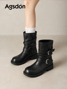 Agsdon | Giày Boots Ngắn Đế Dày Mới