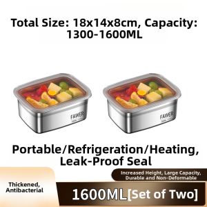 Leak Proof Lidded Food Storage Box Stainless Steel