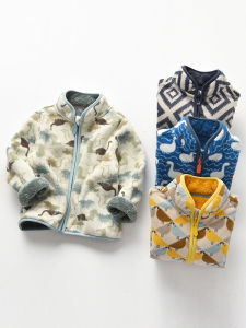 เสื้อแจ็คเก็ตขนแกะหนาสำหรับเด็ก ฤดูใบไม้ร่วง/ฤดูหนาว เสื้อเชิ้ตชาย ผ้าขนแกะ ขนแกะ แฟชั่น เสื้อคลุมกันหนาว สำหรับเด็กชาย