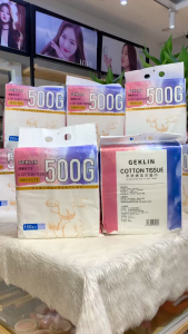 Khăn Geklin Cotton Tissue 500g: Khăn lau đa năng túi 150 khăn