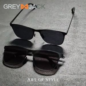 Grey Jack Kacamata Hitam Sunglasses Anti UV400 Protection Ringan Bahan Metal Stylish Fashion 222