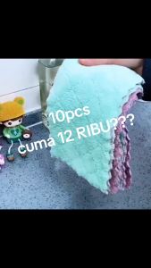 WHL Kain Lap Microfiber Cuci Piring (isi 10pcs atau 5pcs) Anti Minyak Dapur Tangan Serbaguna cleaning